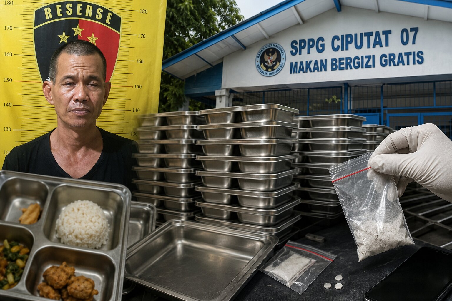 Satpam SPPG Diduga Otak Pencurian 1.700 Ompreng untuk Beli Narkoba