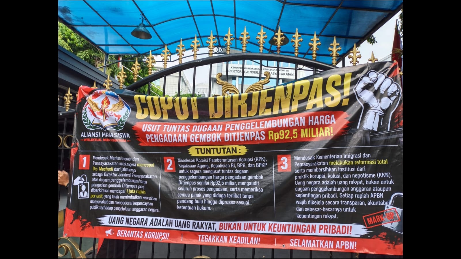 Mahasiswa Bongkar Kasus Korupsi Pengadaan Gembok Rp92,5 Miliar, Dirjen Pemasyarakatan Bakal Ditangkap KPK atau Kejagung?